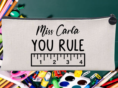 Teacher Staff Rule Custom Cute Thank You Gifts Pouch Bag Pencil Case