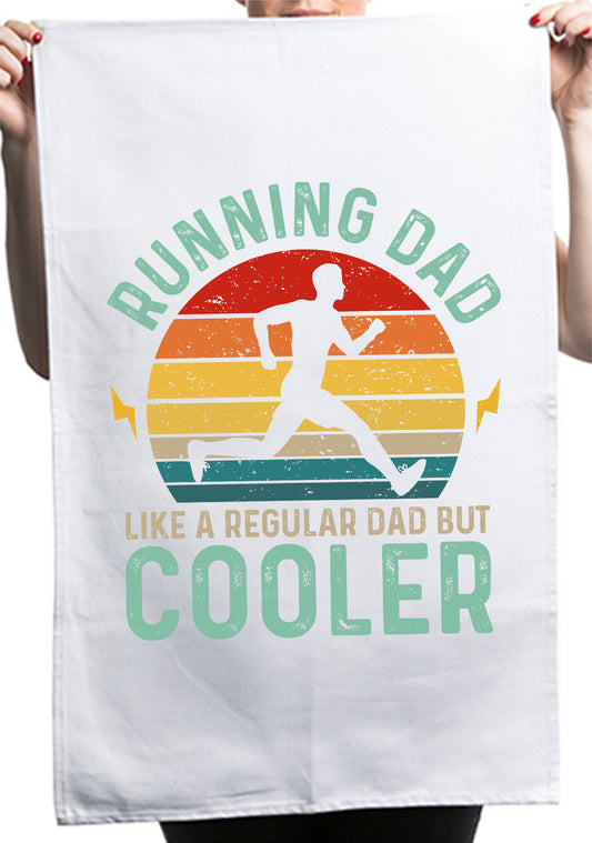 Running Dad Like a Regular Custom Father's Day Kitchen Table Tea Towel
