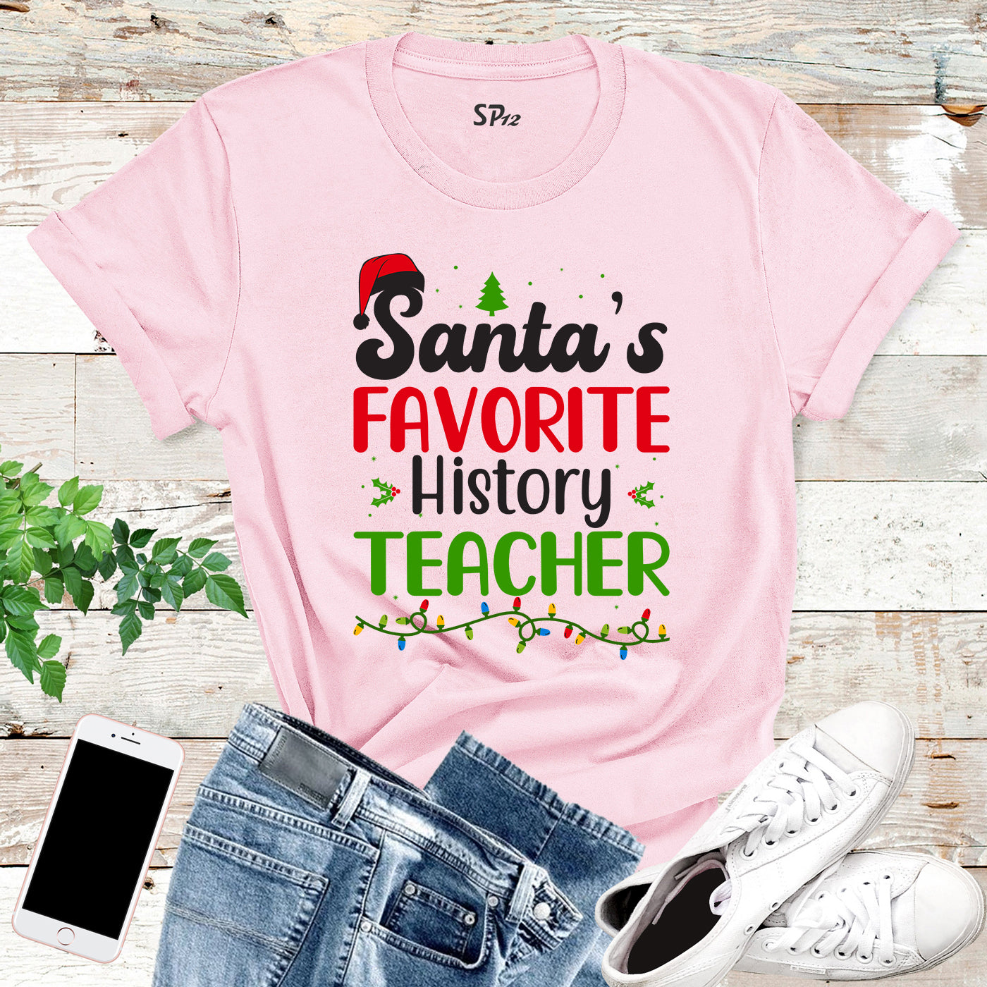 Santa's Favorite History Teacher T Shirt