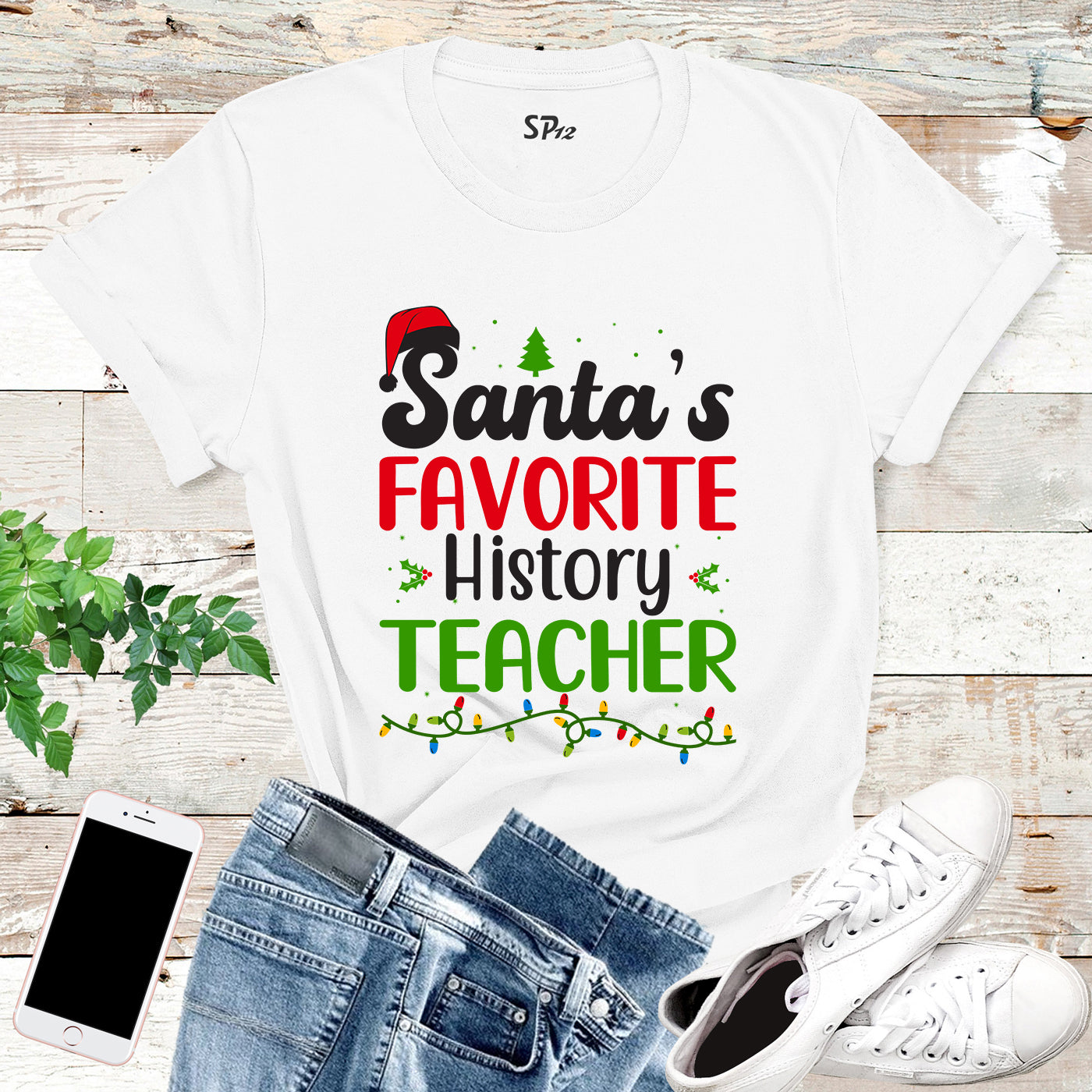 Santa's Favorite History Teacher T Shirt