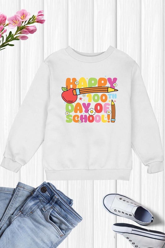 Happy 100th Day of School Sweatshirts for Children