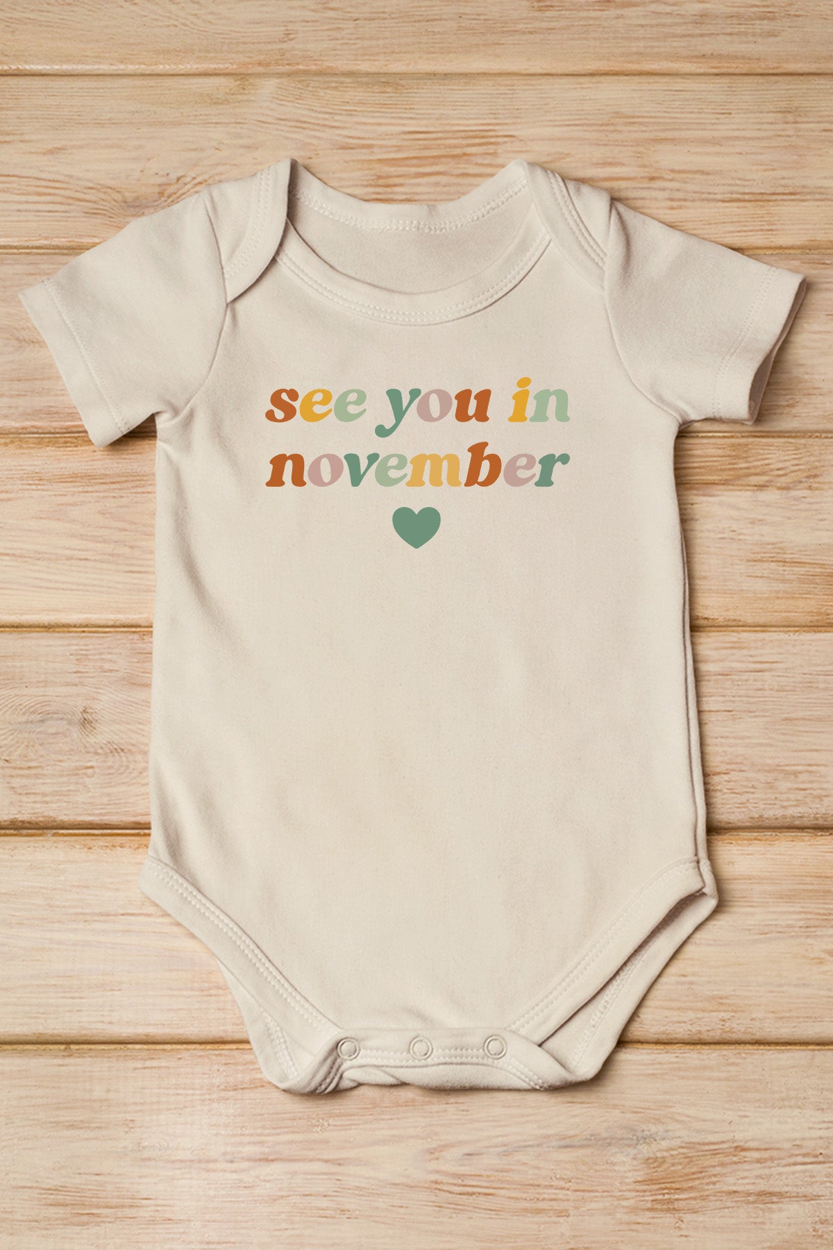 Personalized See You Month Name Baby Bodysuit