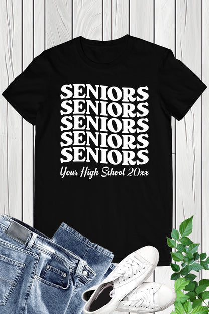 Custom Seniors Shirt With School Name and year