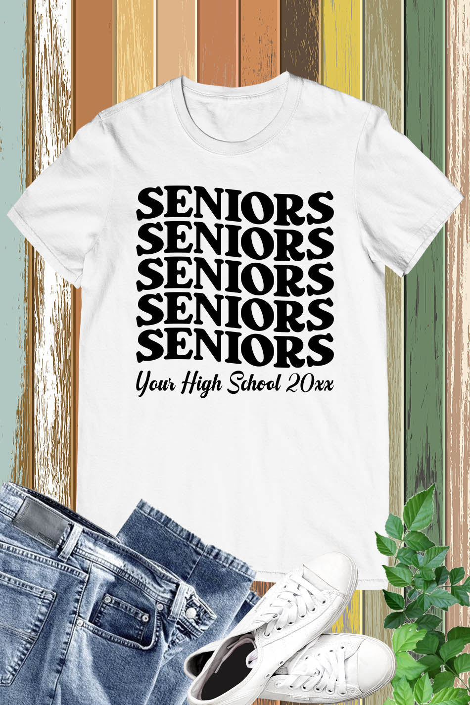 Custom Seniors Shirt With School Name and year