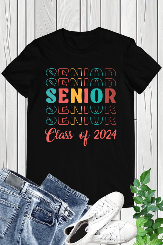 Senior Retro Class of 2024 Graduation Shirt