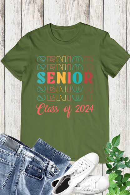 Senior Retro Class of 2024 Graduation Shirt