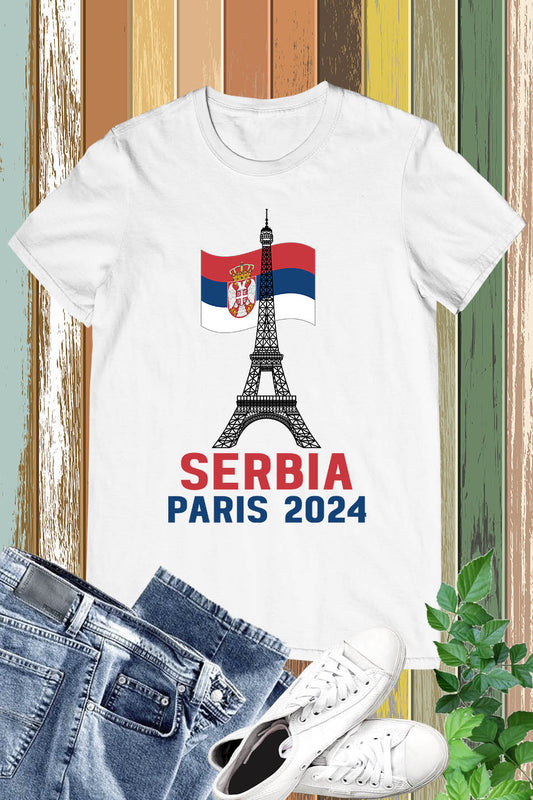 Serbia Olympics Supporter Paris 2024 T Shirt