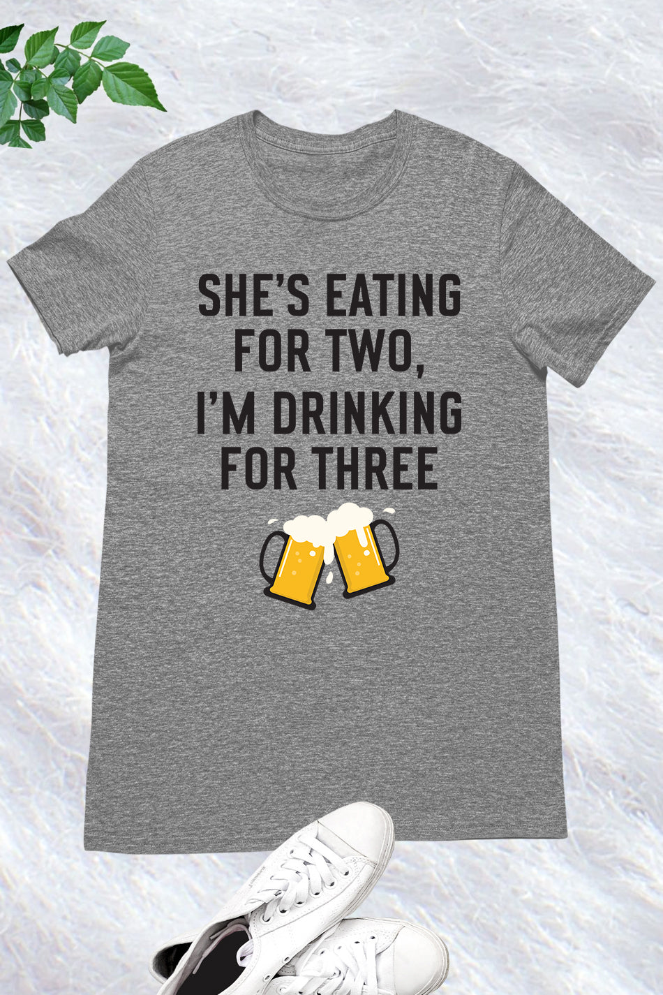Funny Pregnancy Announcement Drinking For Three Shirt
