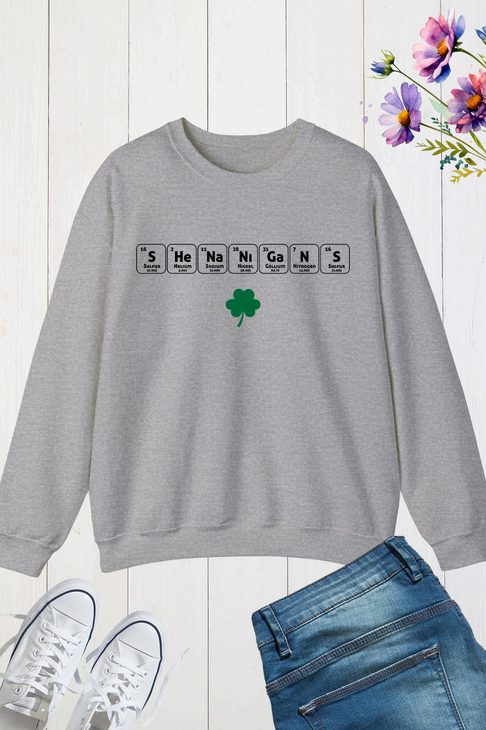 Shenanigans St. Patrick's Day Elements Funny Sweatshirts