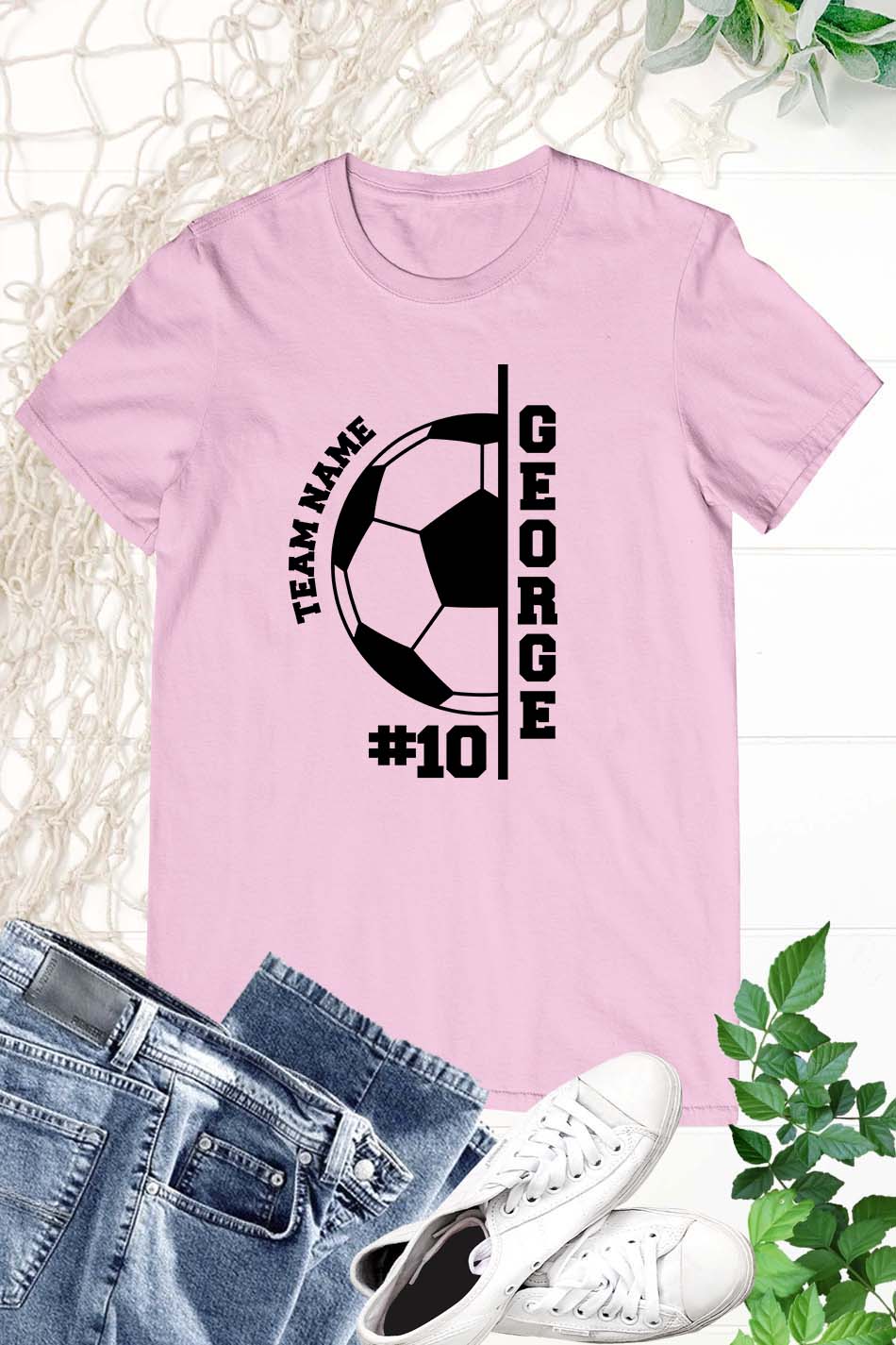 Custom Soccer T Shirt With Name and Number
