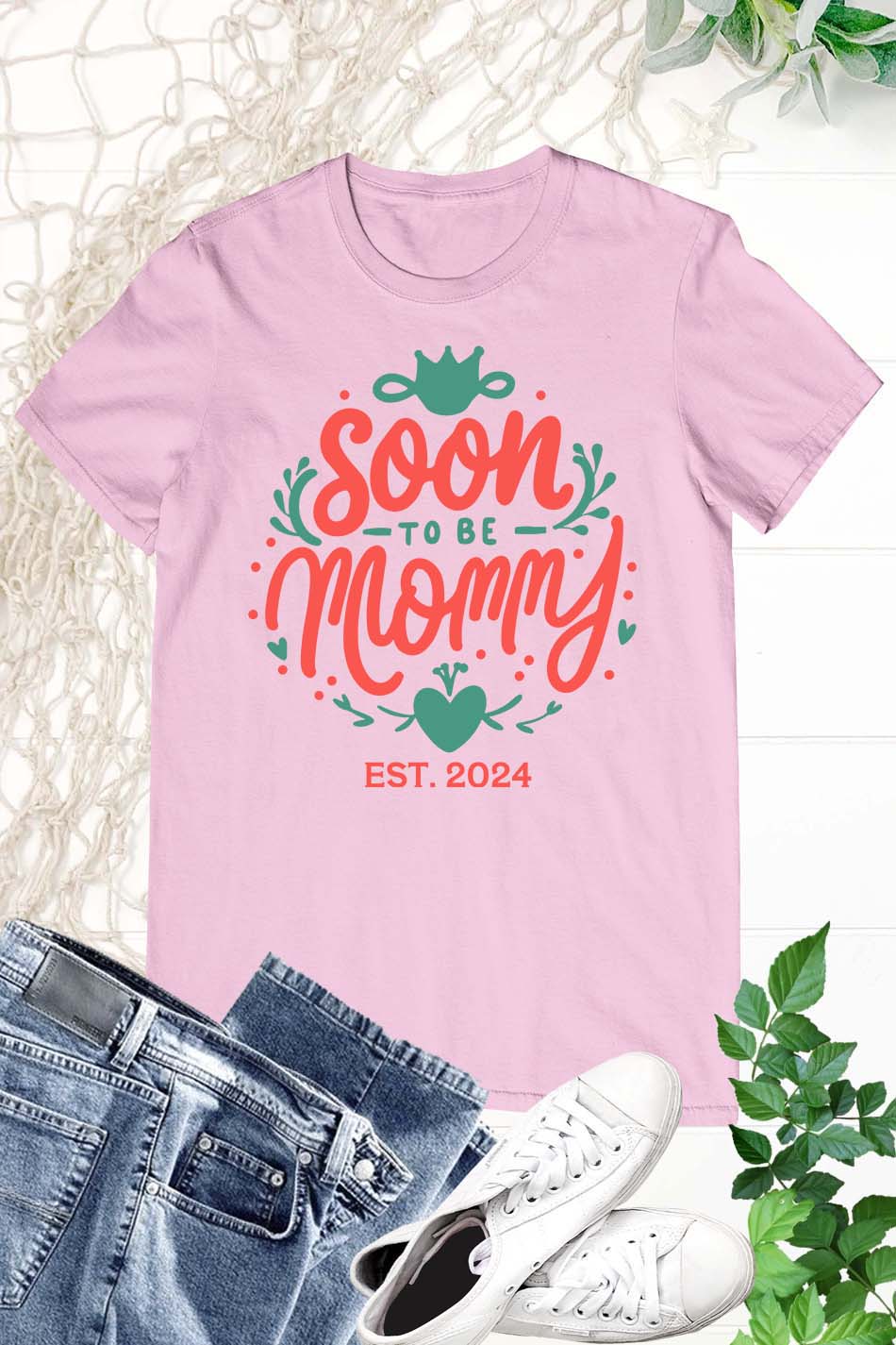 Soon to be Mommy 2024 Mother's Day First Time Mom Pregnancy Shirt