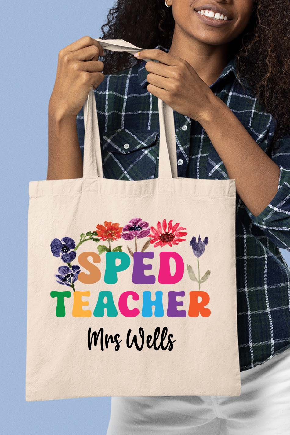 Sped Teacher Tote Bag Custom