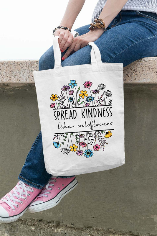 Spread Kindness Like Wildflower Teacher Tote Bag