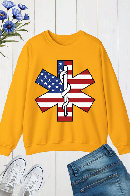 Star of Life Flag Paramedic Sweatshirts