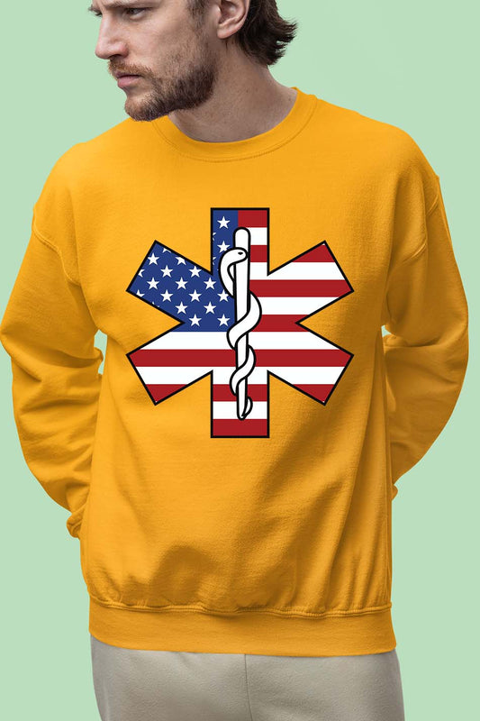 Star of Life Flag Paramedic Sweatshirts