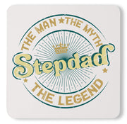 Best Stepdad The Man They Myth The Legend Custom Father's Day Coaster
