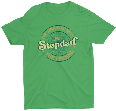 Stepdad The Man They Myth Custom Short Sleeve Father's Day T-Shirt