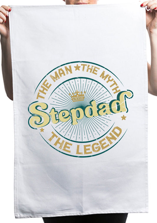 Best Stepdad The Man Custom Father's Day Kitchen Table Tea Towel