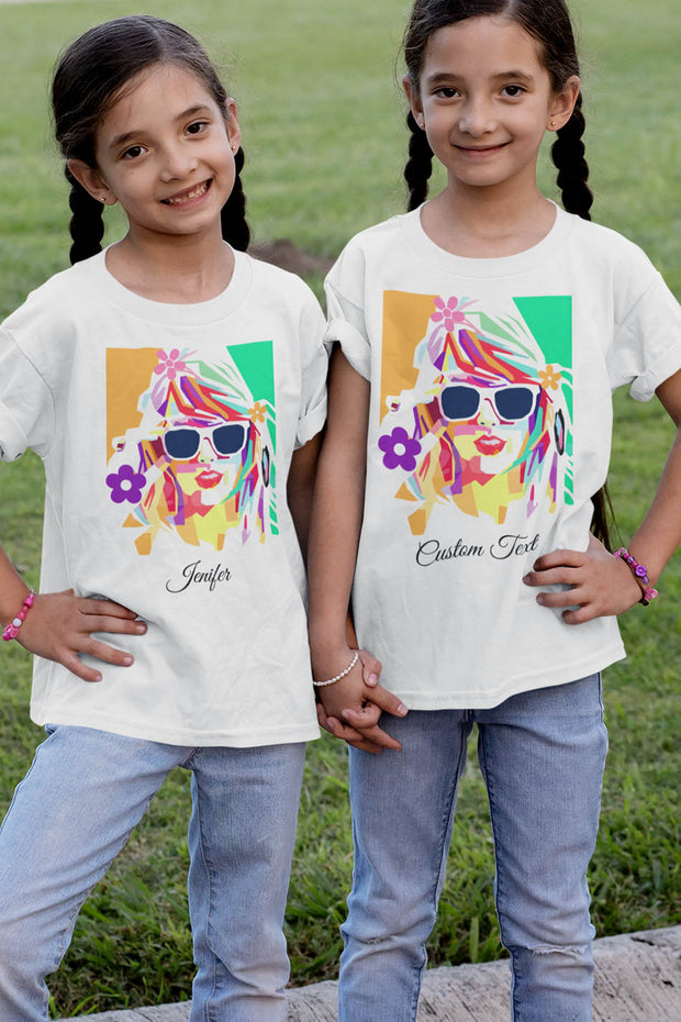 Kids Custom Swiftie Fan Shirt, Youth Taylor Merch, Customizable Eras Concert Tees