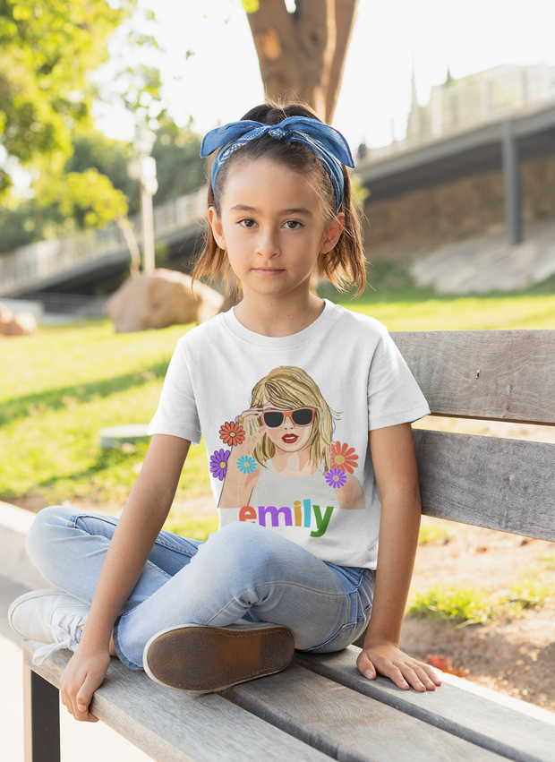 Personlised Swiftie Fan Shirt, Youth Taylor Merch, Customizable Eras Concert Tee