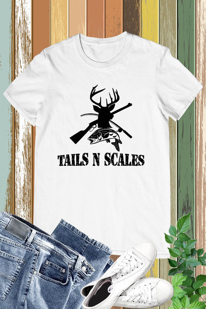 Tails N Scales Duck Bass Hunting Western T Shirt