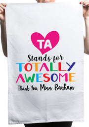 Thank You Teacher Custom Teaching Teacher Kitchen Table Tea Towel
