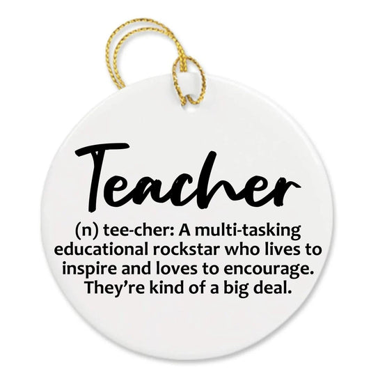 Personalized Awesome Teacher Appreciation Custom Thank You Teacher Gift Ornament