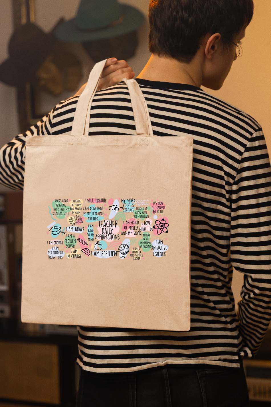 Teacher Daily Affirmations Tote Bag