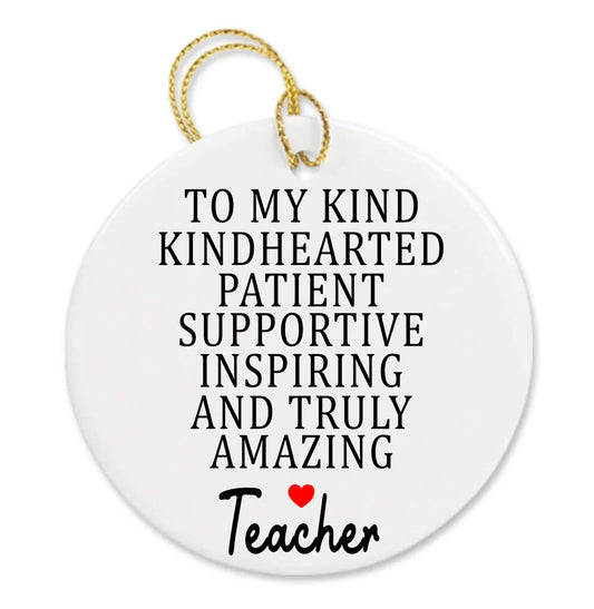Personalized Inspirational Thank You Teacher Appreciation Custom Shopping Gifts Ornament