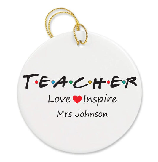 Personalized Thank You Teacher Gift Custom Teaching Assistant Ornament