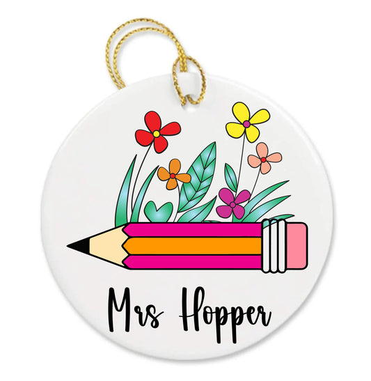 Personalized Funny Books Lover Custom Teacher Appreciation Thank You Gift Ornament