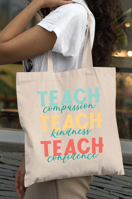 Teach Kindness Teacher Appreciation Tote Bag
