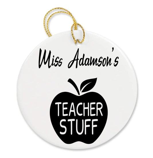 Personalized Funny Teachers Appreciation Custom Thank You Gift Ornament