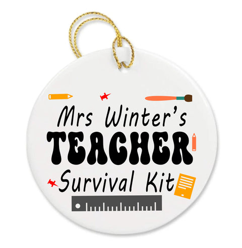 Personalized Printable Teachers Appreciation Custom Thank You Gift Ornament