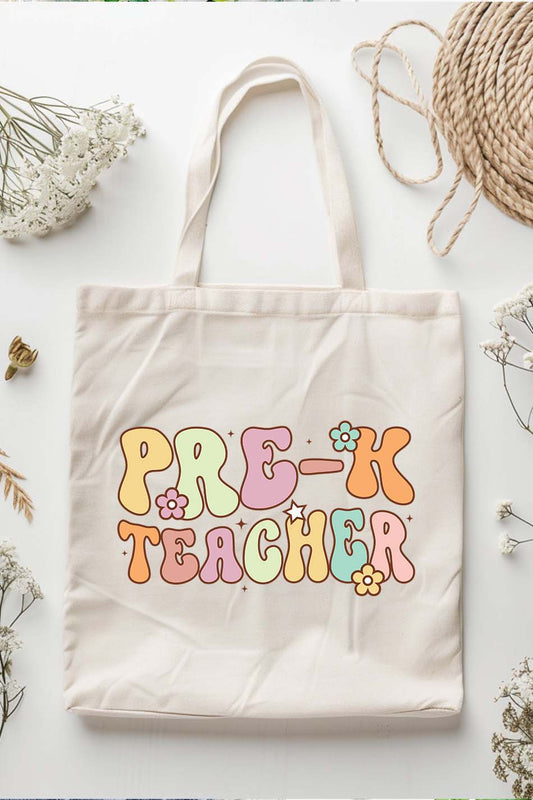 Pre K School Teacher Tote Bag Kindergarten Gift