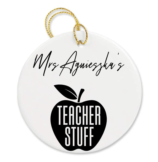 Personalized Funny Teacher Appreciation Custom Thank You Shopping Gifts Ornament