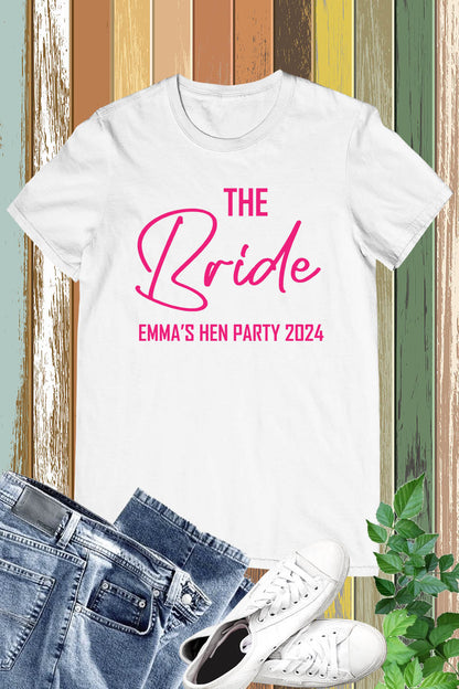 Personalized The Bride and Team Bride T Shirt