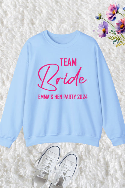 Personalized The Bride and Team Bride Sweatshirt