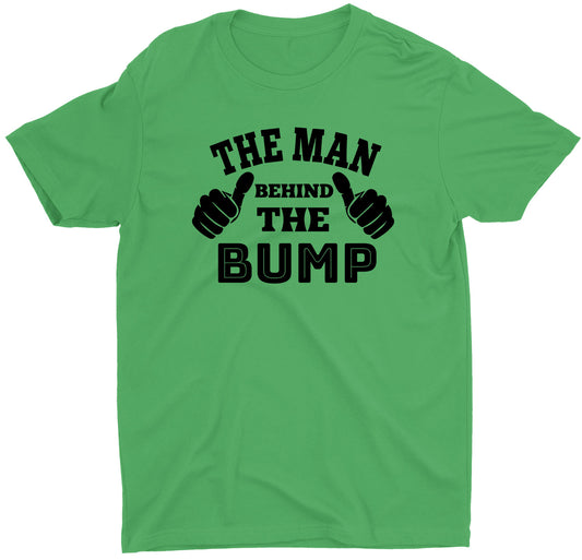 The Man Behind The Bump Custom Short Sleeve Father's day T-Shirt