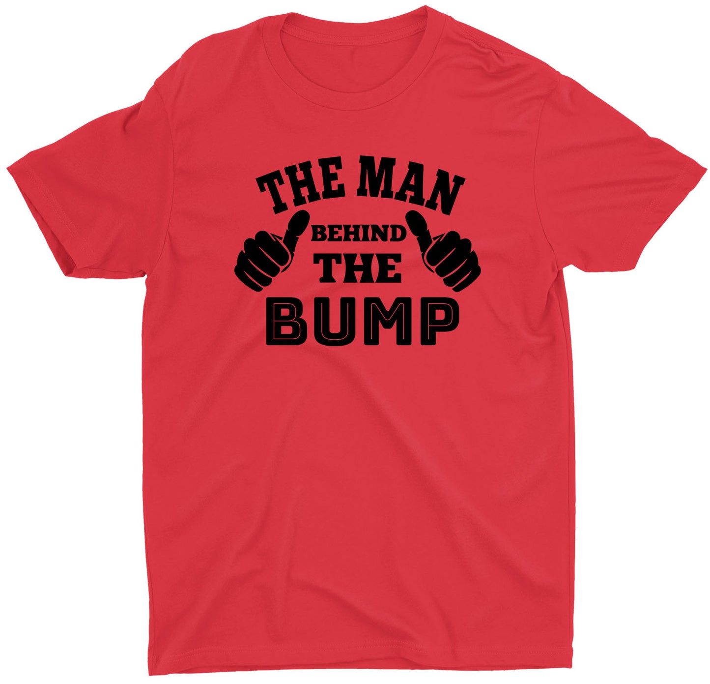The Man Behind The Bump Custom Short Sleeve Father's day T-Shirt