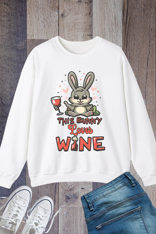 Sip and hop into Easter with our 'This Bunny Loves Wine' Sweatshirt! 🍷🐰 More than just cozy wear, this sweatshirt is a playful and humorous expression of Easter festivities. Perfect for wine enthusiasts and those who love a good laugh, it adds a touch of merriment to your wardrobe. Embrace comfort and style – shop now and let the Easter celebrations begin with a sweatshirt that pairs perfectly with your favorite glass! 🌟👚 #BunnyLovesWineSweatshirt #EasterHumor