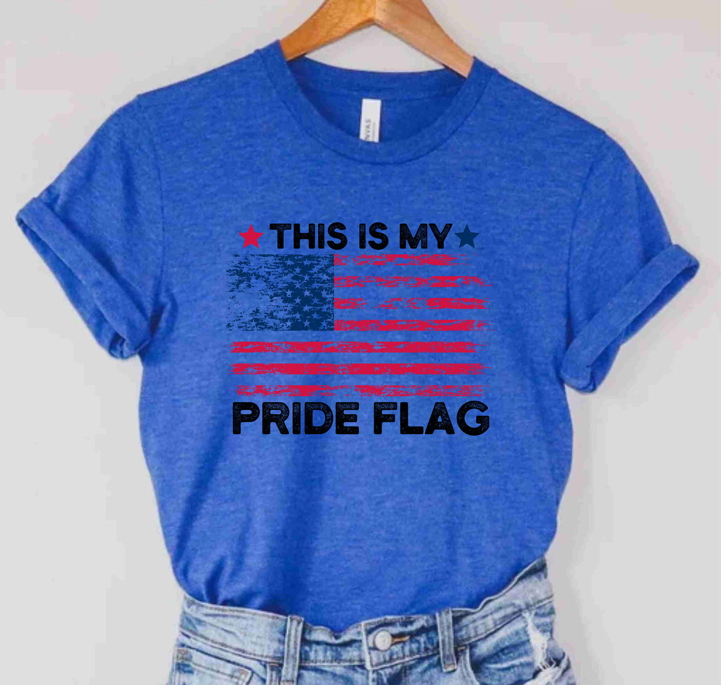 This Is My Pride American Flag Patriotic USA Independence Day T-Shirts