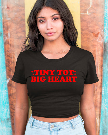 Tiny tot Big Heart Baby Crop Tees