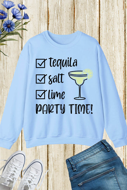 Tequila Salt Lime Party Time Sweatshirt