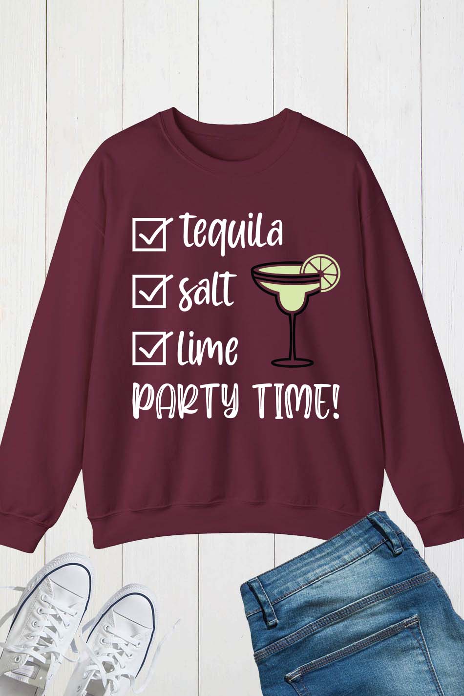 Tequila Salt Lime Party Time Sweatshirt