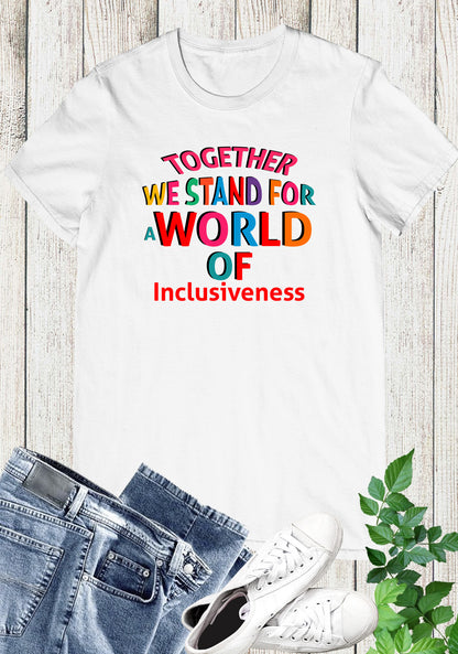 Together We Stand for a World of Inclusiveness Shirt