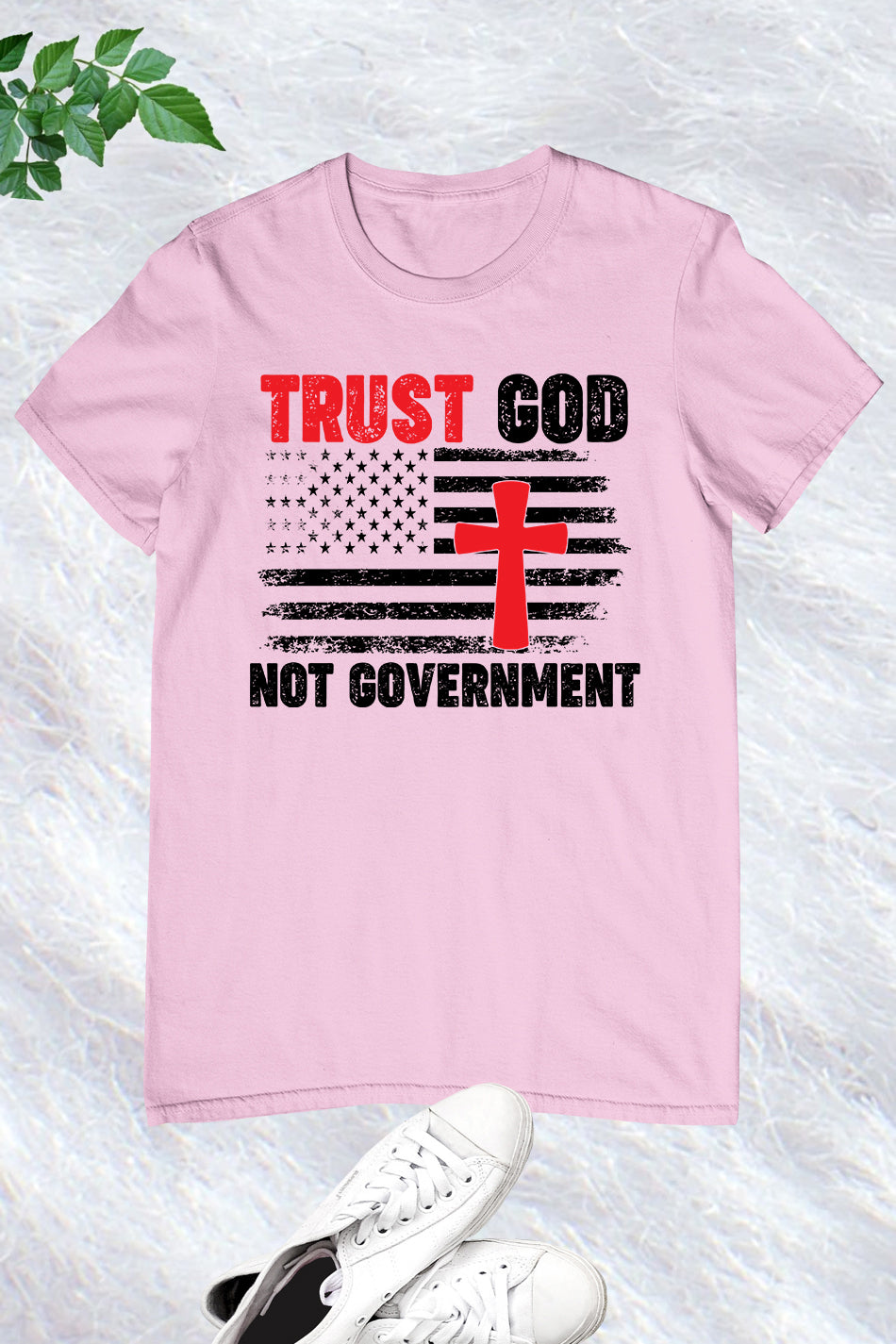 Trust God Not Government Political USA Flag Christian Shirts