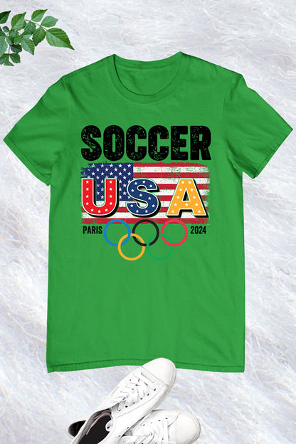 USA Soccer Supporter Olympics Paris 2024 T Shirt