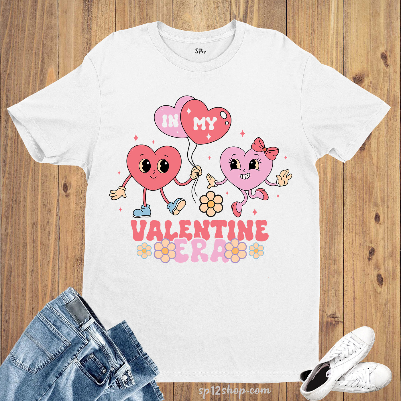 In My Valentine Era Couple Heart T Shirt