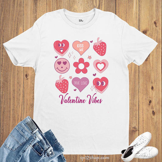Valentine Vibe Hearts T Shirt